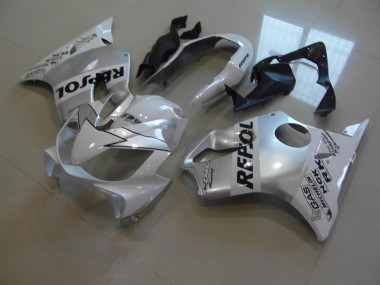 2004-2007 Weiß Repsol Honda CBR600 F4i Motorrad Verkleidung