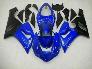 2005-2006 Blau Kawasaki ZX6R Motorrad Verkleidungen
