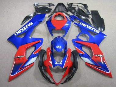 2005-2006 Blau Rot Suzuki GSXR 1000 Motorrad Verkleidung
