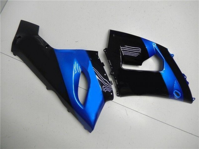 2005-2006 Blau Schwarz Kawasaki ZX6R Motorrad Verkleidung 2005-2006 Blau Schwarz Kawasaki ZX6R Motorrad Verkleidung
