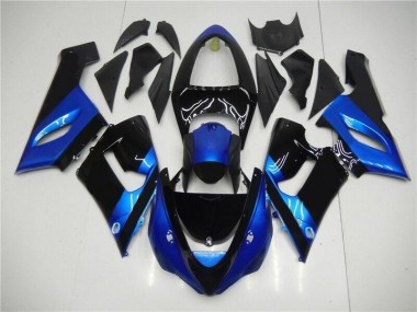 2005-2006 Blau Schwarz Kawasaki ZX6R Motorrad Verkleidung