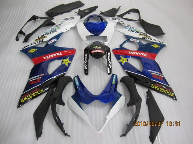 2005-2006 Blau Schwarz Rockstar Suzuki GSXR 1000 Motorrad Verkleidung 2005-2006 Blau Schwarz Rockstar Suzuki GSXR 1000 Motorrad Verkleidung