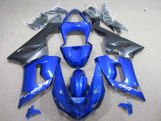 2005-2006 Blau Weiß Ninja 636 Kawasaki ZX6R Motorrad Verkleidung 2005-2006 Blau Weiß Ninja 636 Kawasaki ZX6R Motorrad Verkleidung