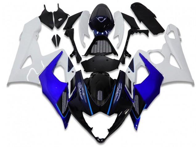 2005-2006 Blau Weiß Suzuki GSXR 1000 Motorrad Verkleidung & Plastik 2005-2006 Blau Weiß Suzuki GSXR 1000 Motorrad Verkleidung & Plastik