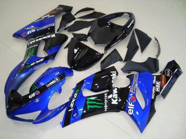 2005-2006 Bonbon blau Monster Kawasaki ZX6R Motorrad Verkleidung