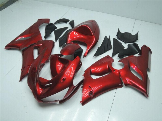 2005-2006 CUndy Rot Kawasaki ZX6R Motorrad Verkleidung 2005-2006 CUndy Rot Kawasaki ZX6R Motorrad Verkleidung