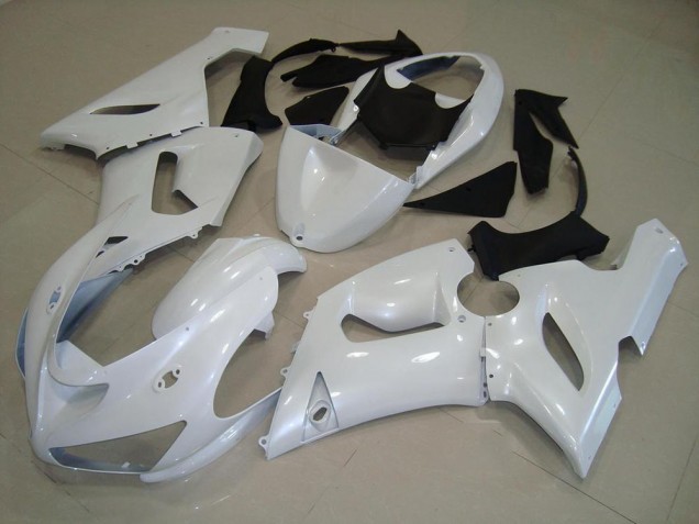 2005-2006 Dunkel Perl Weiß Kawasaki ZX6R Motorrad Verkleidung 2005-2006 Dunkel Perl Weiß Kawasaki ZX6R Motorrad Verkleidung