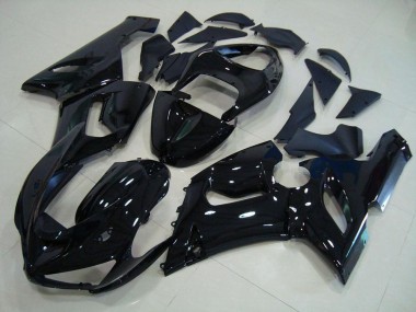 2005-2006 Glänzend Schwarz Kawasaki ZX6R Motorrad Verkleidung