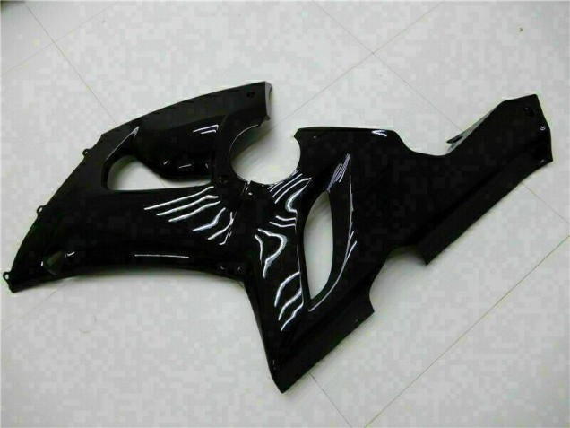2005-2006 Glänzend Schwarz Kawasaki ZX6R Motorrad Verkleidungen 2005-2006 Glänzend Schwarz Kawasaki ZX6R Motorrad Verkleidungen