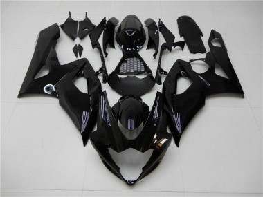2005-2006 Glänzend Schwarz Suzuki GSXR 1000 Motorrad Verkleidung