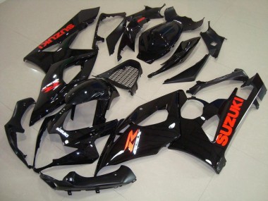 2005-2006 Glänzend schwarz roter Aufkleber Suzuki GSXR 1000 Motorrad Verkleidung