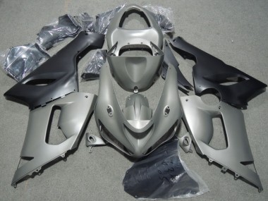 2005-2006 Grau Schwarz Kawasaki ZX6R Motorrad Verkleidung