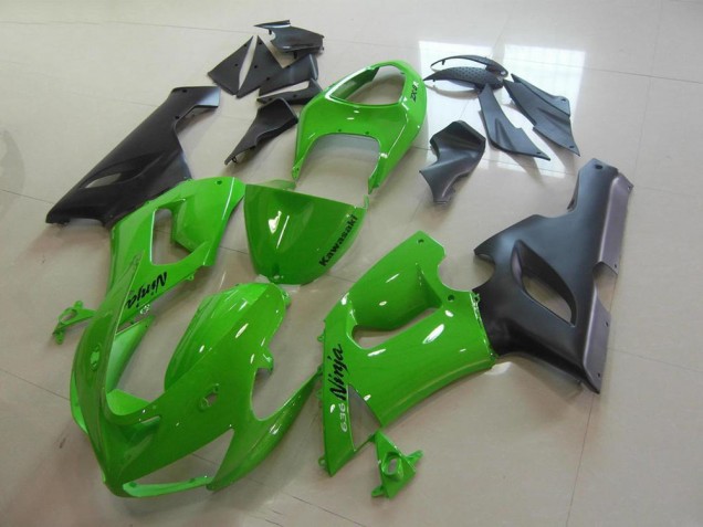 2005-2006 Grün Kawasaki ZX6R Motorrad Verkleidung Komplett Sets 2005-2006 Grün Kawasaki ZX6R Motorrad Verkleidung Komplett Sets