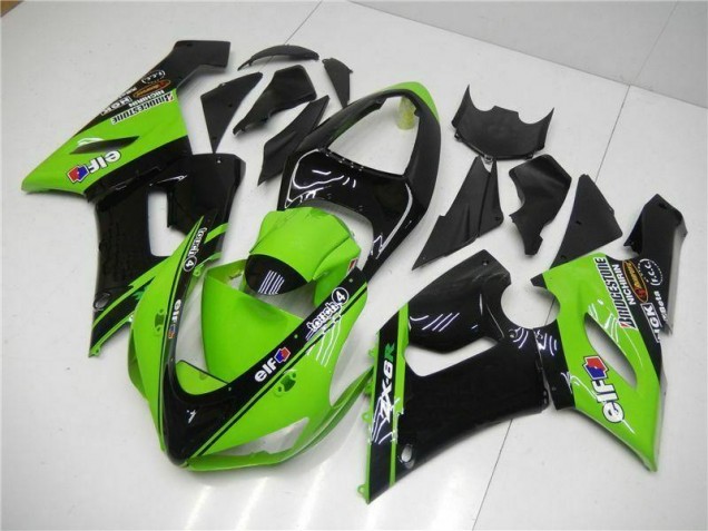 2005-2006 Grün Kawasaki ZX6R Motorrad Verkleidung 2005-2006 Grün Kawasaki ZX6R Motorrad Verkleidung