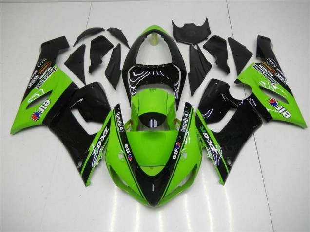2005-2006 Grün Kawasaki ZX6R Motorrad Verkleidung 2005-2006 Grün Kawasaki ZX6R Motorrad Verkleidung