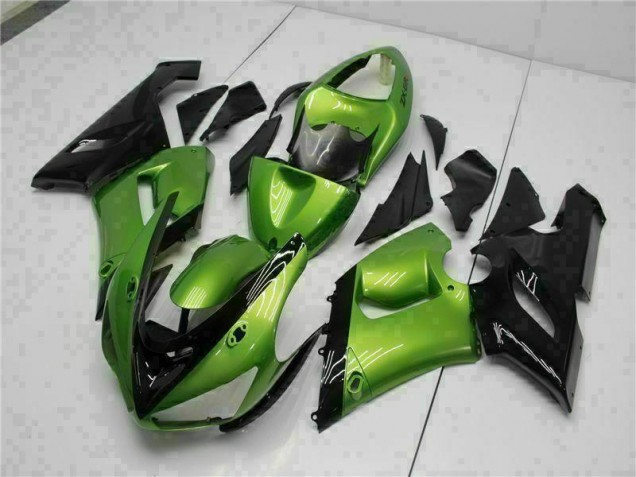 2005-2006 Grün Kawasaki ZX6R Motorrad Verkleidungen 2005-2006 Grün Kawasaki ZX6R Motorrad Verkleidungen