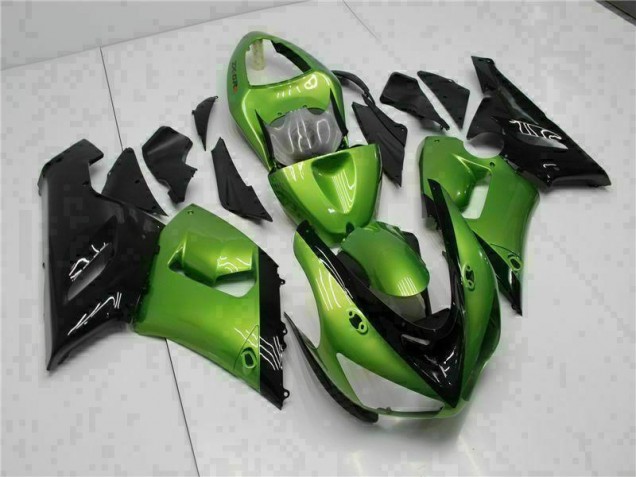 2005-2006 Grün Kawasaki ZX6R Motorrad Verkleidungen 2005-2006 Grün Kawasaki ZX6R Motorrad Verkleidungen