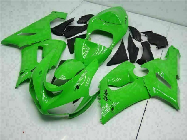 2005-2006 Grün Kawasaki ZX6R Motorrad Vollverkleidung & Plastik 2005-2006 Grün Kawasaki ZX6R Motorrad Vollverkleidung & Plastik