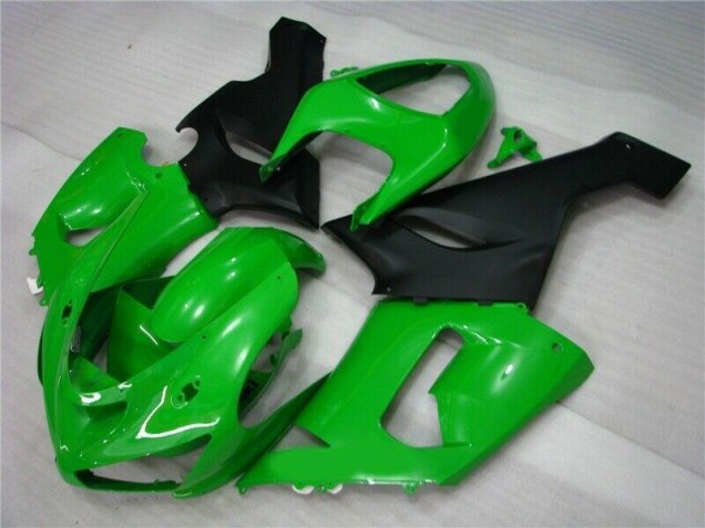 2005-2006 Grün Matt schwarz Kawasaki ZX6R Motorrad Verkleidung 2005-2006 Grün Matt schwarz Kawasaki ZX6R Motorrad Verkleidung