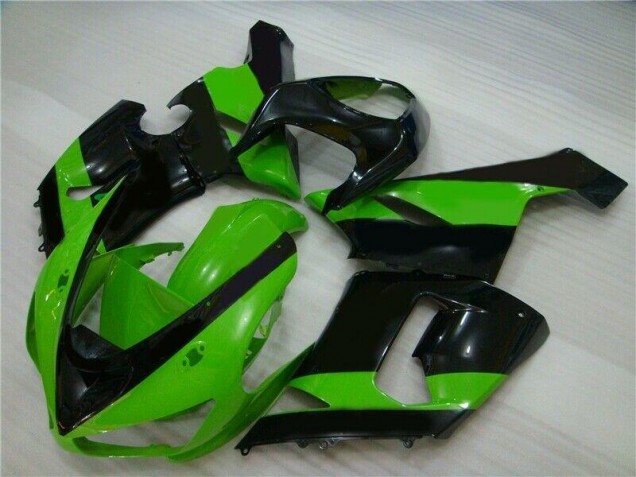 2005-2006 Grün Schwarz Kawasaki ZX6R Motorrad Verkleidung 2005-2006 Grün Schwarz Kawasaki ZX6R Motorrad Verkleidung