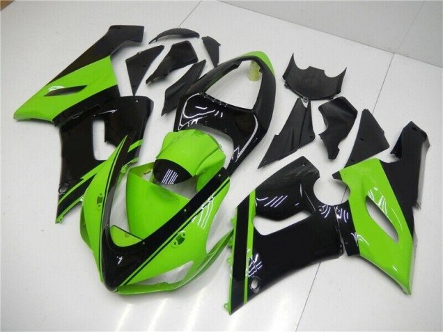 2005-2006 Grün Schwarz Kawasaki ZX6R Motorrad Verkleidungen 2005-2006 Grün Schwarz Kawasaki ZX6R Motorrad Verkleidungen
