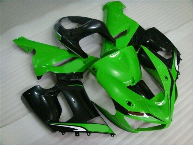 2005-2006 Grün Weiß Schwarz Kawasaki ZX6R Motorrad Verkleidung 2005-2006 Grün Weiß Schwarz Kawasaki ZX6R Motorrad Verkleidung