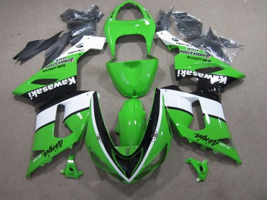 2005-2006 Grün Weiß Schwarz Ninja 636 Kawasaki ZX6R Motorrad Verkleidung