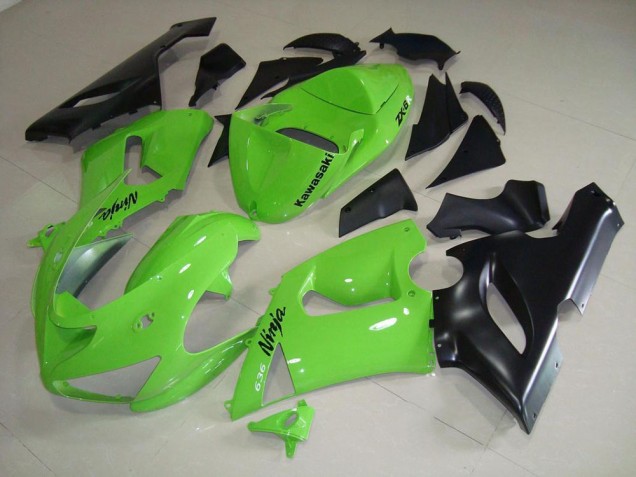 2005-2006 Limetten grün Kawasaki ZX6R Motorrad Verkleidung 2005-2006 Limetten grün Kawasaki ZX6R Motorrad Verkleidung