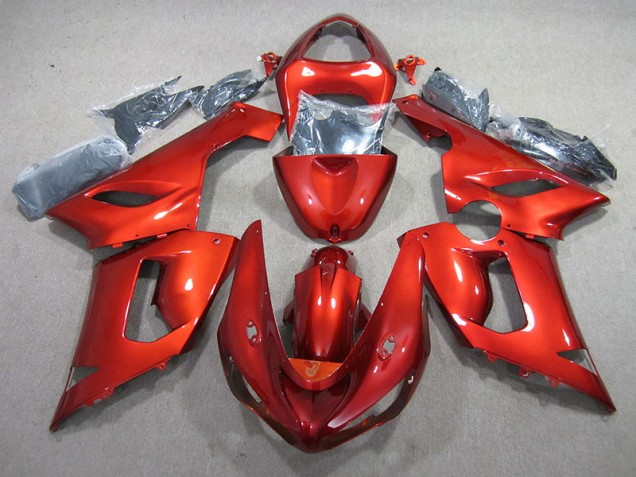 2005-2006 Orange Kawasaki ZX6R Motorrad Verkleidungen