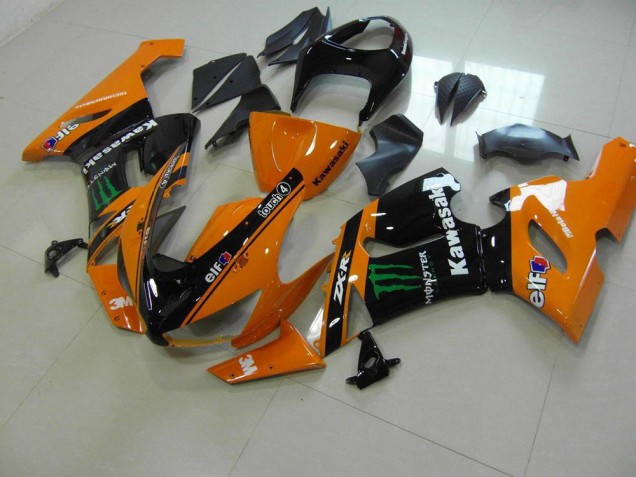 2005-2006 Orange Monster Kawasaki ZX6R Motorrad Verkleidung 2005-2006 Orange Monster Kawasaki ZX6R Motorrad Verkleidung
