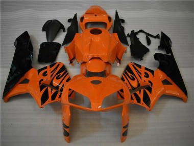 2005-2006 Orange Schwarz Honda CBR600RR Motorrad Verkleidung & Plastik