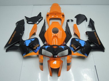 2005-2006 Orange Schwarz Honda CBR600RR Motorrad Vollverkleidung & Plastik
