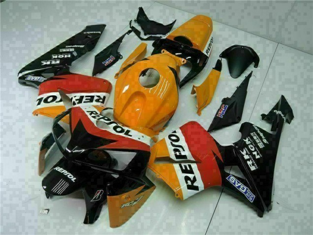 2005-2006 Orange Schwarz Repsol Honda CBR600RR Motorrad Vollverkleidung 2005-2006 Orange Schwarz Repsol Honda CBR600RR Motorrad Vollverkleidung