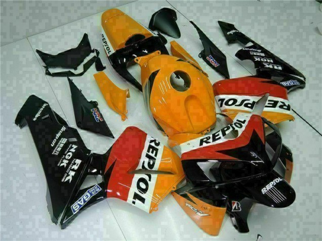 2005-2006 Orange Schwarz Repsol Honda CBR600RR Motorrad Vollverkleidung 2005-2006 Orange Schwarz Repsol Honda CBR600RR Motorrad Vollverkleidung