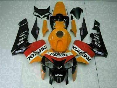 2005-2006 Orange Schwarz Repsol Honda CBR600RR Motorrad Vollverkleidung