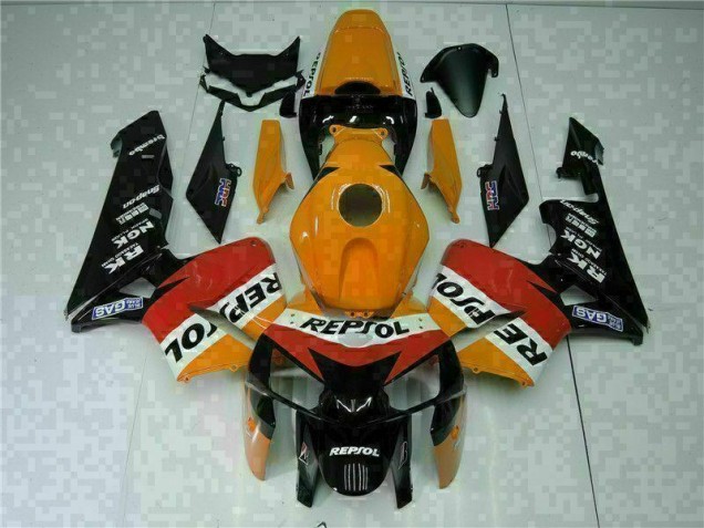 2005-2006 Orange Schwarz Repsol Honda CBR600RR Motorrad Vollverkleidung 2005-2006 Orange Schwarz Repsol Honda CBR600RR Motorrad Vollverkleidung