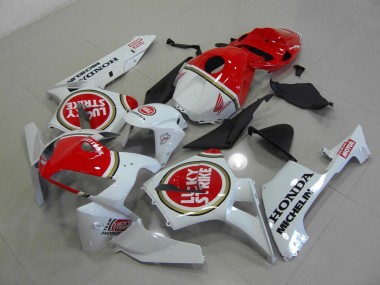 2005-2006 Perl Weiß Lucky Strike Honda CBR600RR Motorrad Verkleidung