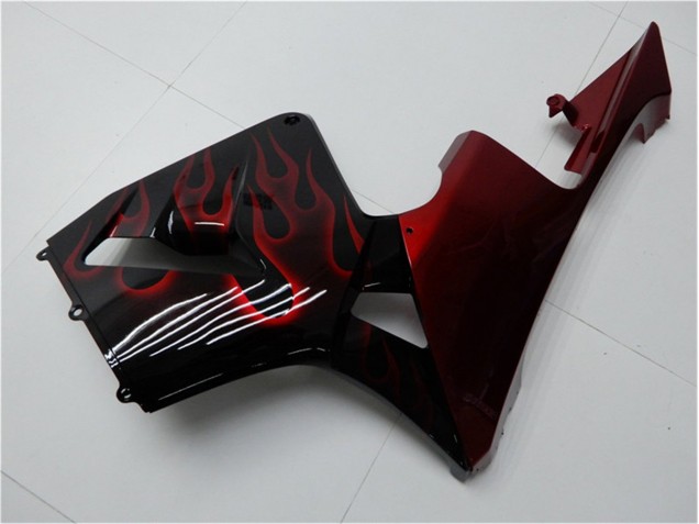 2005-2006 Rot Flamme Schwarz Honda CBR600RR Motorrad Verkleidung 2005-2006 Rot Flamme Schwarz Honda CBR600RR Motorrad Verkleidung