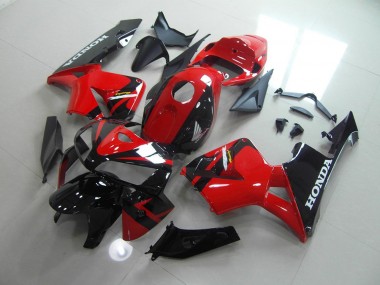 2005-2006 Rot Schwarz Honda CBR600RR Motorrad Verkleidungen