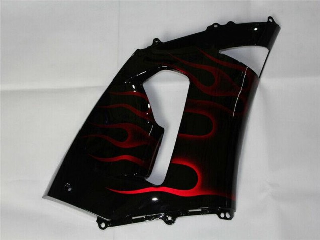 2005-2006 Rot Schwarz Kawasaki ZX6R Motorrad Verkleidung 2005-2006 Rot Schwarz Kawasaki ZX6R Motorrad Verkleidung