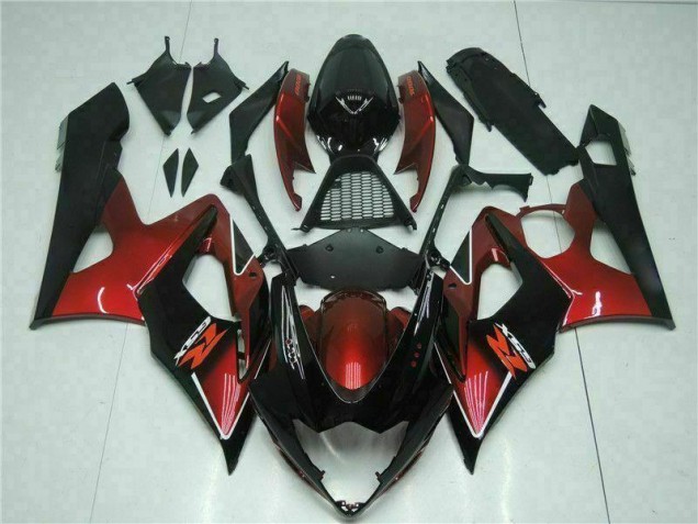2005-2006 Rot Schwarz Suzuki GSXR 1000 Motorrad Verkleidung Komplett Sets 2005-2006 Rot Schwarz Suzuki GSXR 1000 Motorrad Verkleidung Komplett Sets