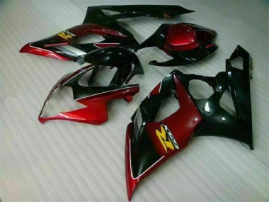 2005-2006 Rot Schwarz Suzuki GSXR 1000 Motorrad Verkleidung & Plastik