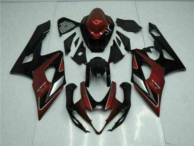 2005-2006 Rot Schwarz Suzuki GSXR 1000 Motorrad Verkleidungen 2005-2006 Rot Schwarz Suzuki GSXR 1000 Motorrad Verkleidungen