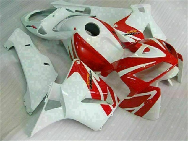 2005-2006 Rot Weiß Honda CBR600RR Motorrad Verkleidung & Plastik 2005-2006 Rot Weiß Honda CBR600RR Motorrad Verkleidung & Plastik
