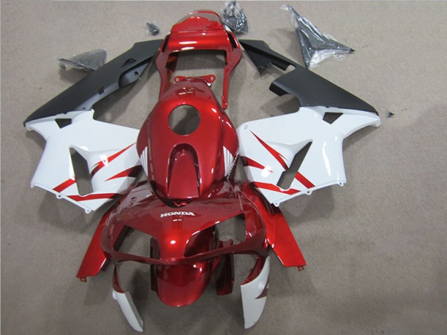 2005-2006 Rot Weiß Honda CBR600RR Motorrad Vollverkleidung 2005-2006 Rot Weiß Honda CBR600RR Motorrad Vollverkleidung