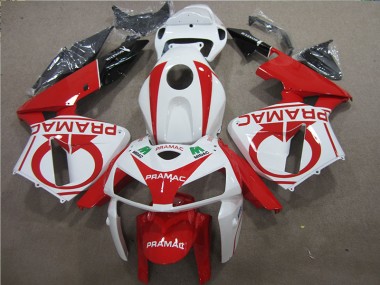 2005-2006 Rot Weiß PRAMAC Honda CBR600RR Motorrad Verkleidung