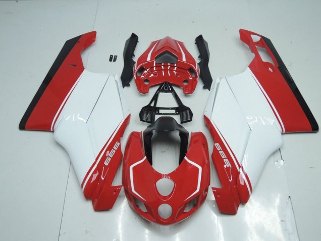 2005-2006 Rot Weiß Rot Ducati 749 999 Motorrad Verkleidung 2005-2006 Rot Weiß Rot Ducati 749 999 Motorrad Verkleidung