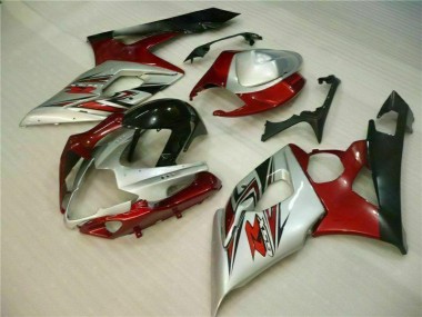 2005-2006 Rot Weiß Suzuki GSXR 1000 Motorrad Verkleidungen
