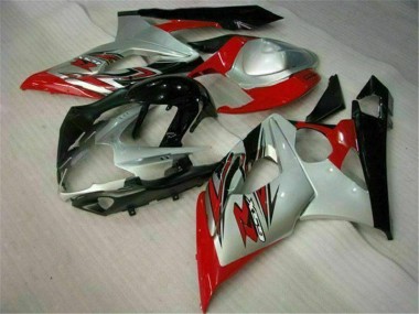 2005-2006 Rot Weiß Suzuki GSXR 1000 Motorrad Vollverkleidung
