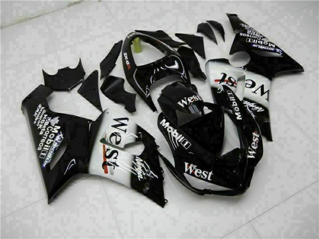 2005-2006 Schwarz Kawasaki ZX6R Motorrad Verkleidung Komplett Sets 2005-2006 Schwarz Kawasaki ZX6R Motorrad Verkleidung Komplett Sets